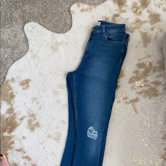 ASOS Ridley High Waist Skinny Jeans with Rips - Picture 6 of 9